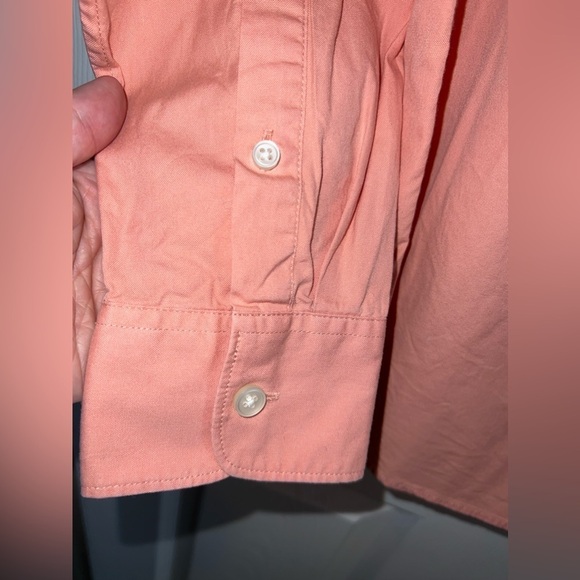 EVERLANE Men’s Peach Cotton Button Down Long Sleeve Oxford Fitted Shirt - Picture 5 of 7